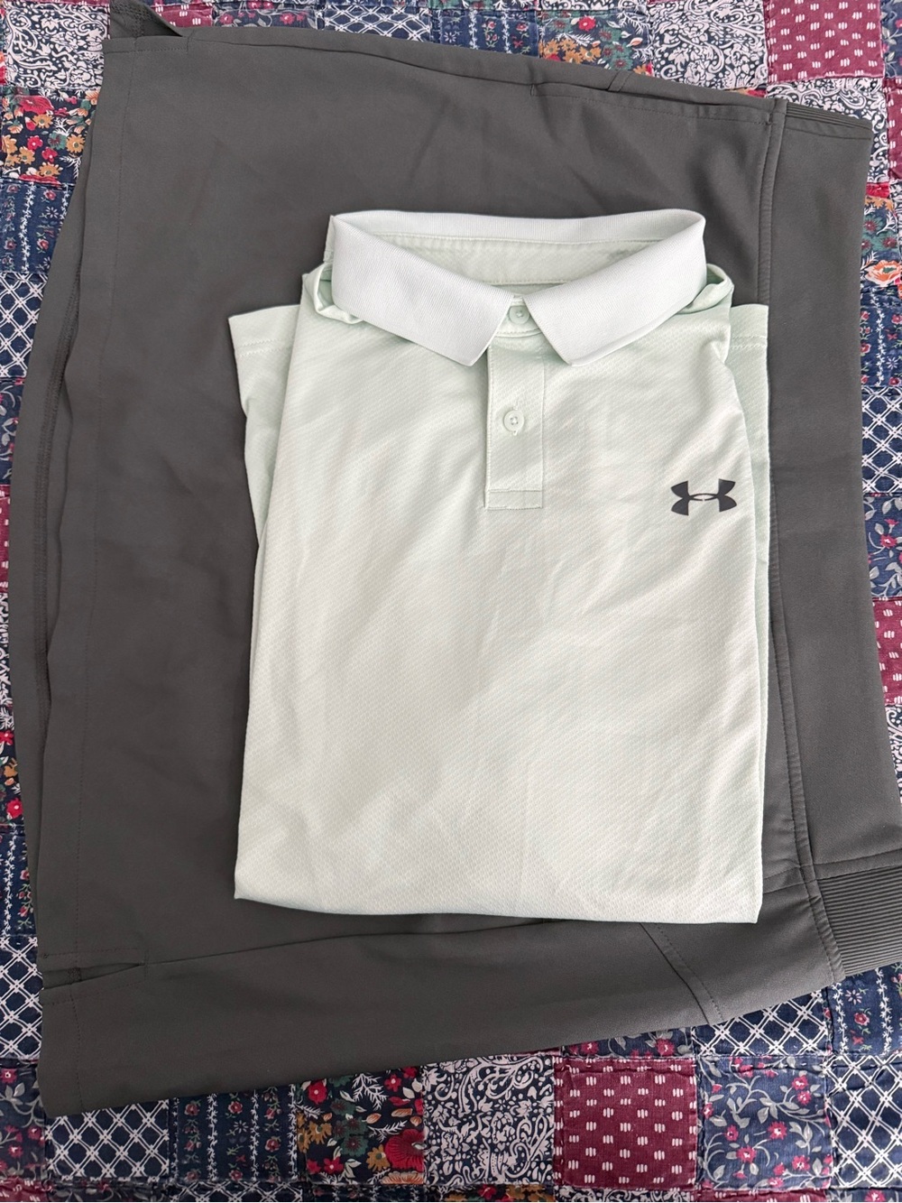 Under Armour Pale Mint Green Men's Short Sleeve Polo